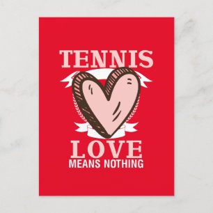 Tennis Kärlek elak ingenting för Alla hjärtans dag Vykort