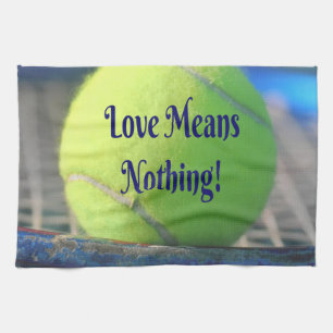 Tennis Kärlek Elak Ingenting! Motivational Funny Kökshandduk