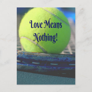 Tennis Kärlek Elak Ingenting! Motivational Funny Vykort