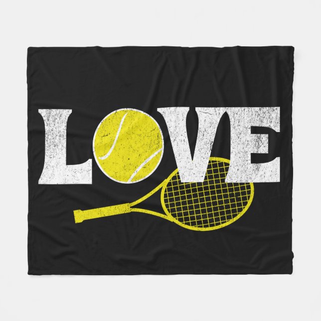 Tennis Kärlek Fleecefilt (Framsidan (Horisontell))