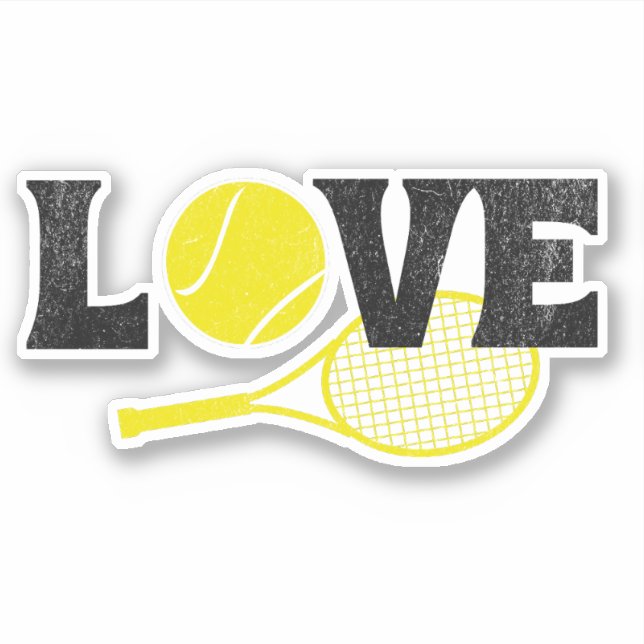 Tennis Kärlek Klistermärken (Framsida)