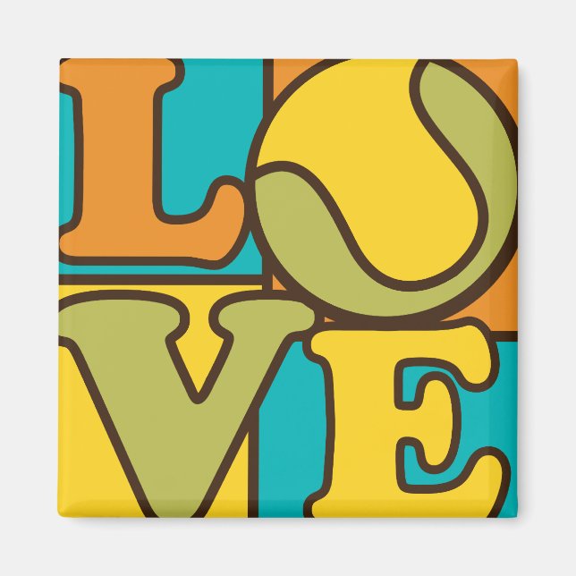 Tennis Kärlek Magnet (Framsidan)