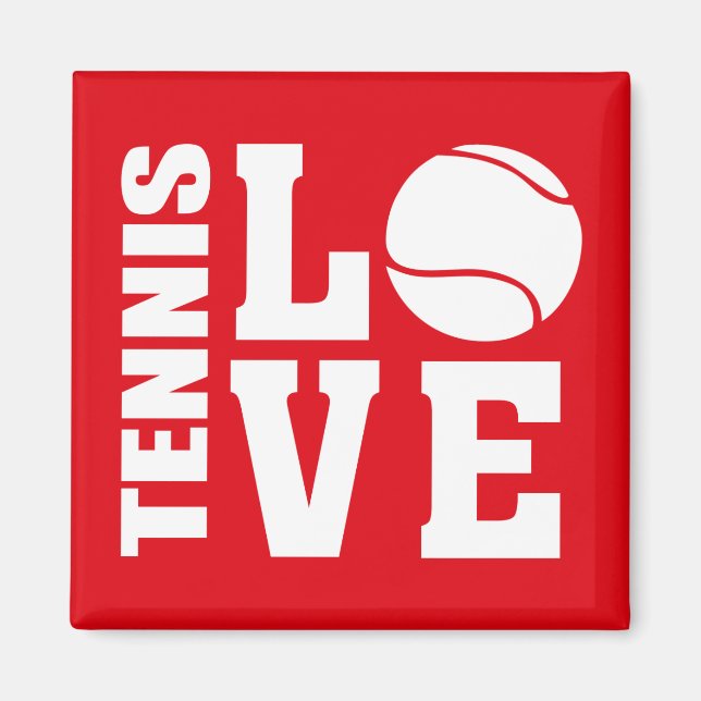 Tennis Kärlek Magnet (Framsidan)