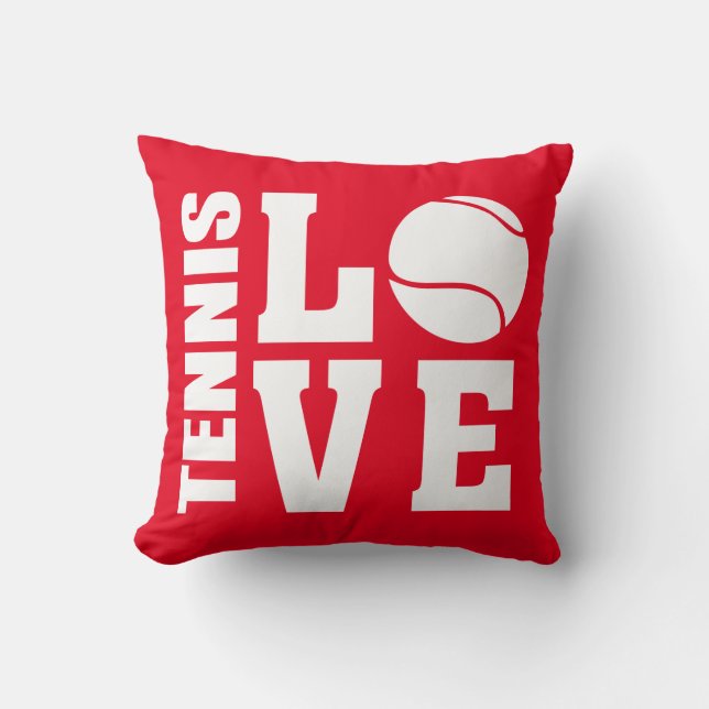 Tennis Kärlek Red Kudde (Framsida)