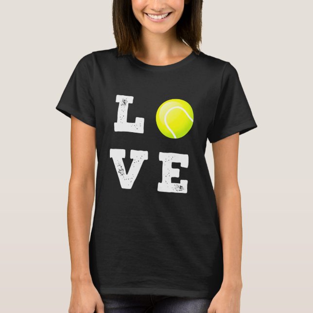 Tennis Kärlek Sport T Shirt (Framsida)