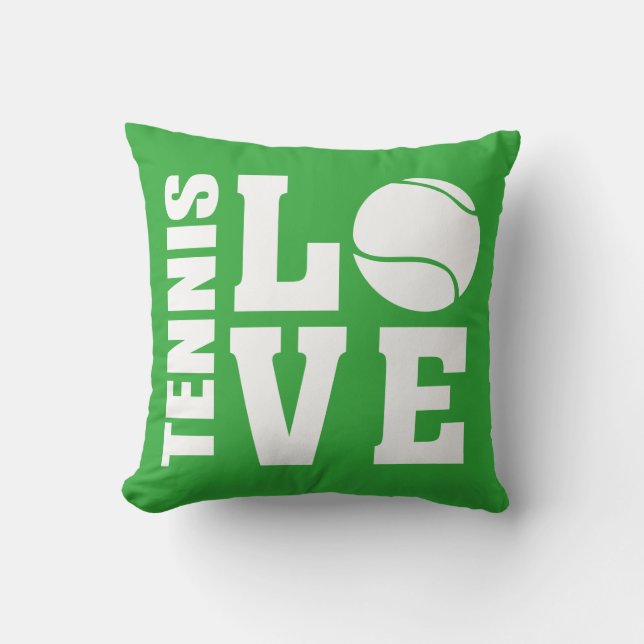 Tennis Kärlek, Tennisspelare, gräs Grön Kudde (Framsida)