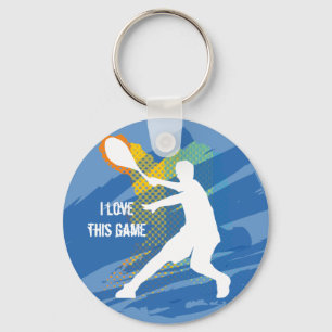 Tennis Keychain: Jag älskar denna lek Nyckelring