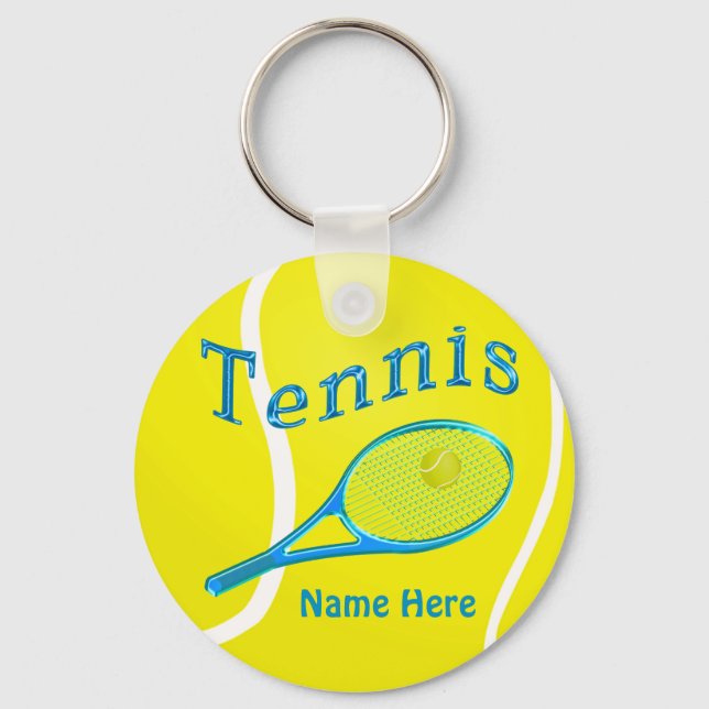 TENNIS KEYCHAINS Personlig Tennis Team Gifts Nyckelring (Framsida)