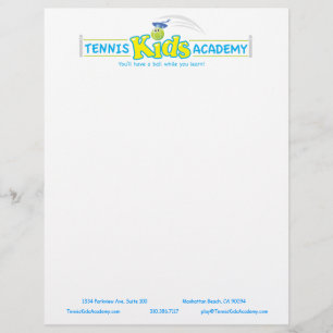 Tennis Kids Academy anpassningsbar letterhead temp Brevhuvud
