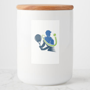 Tennis Klubb Logo - Dynamisk Action, Sportig Stil Mat Etikett