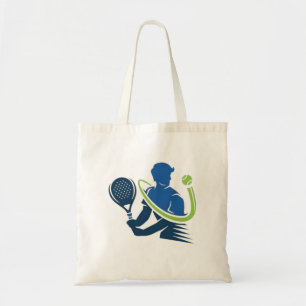Tennis Klubb Logotyp - Dynamic Action, Sporty Stil Tygkasse