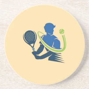 Tennis Klubb Logotyp - Dynamic Action, Sporty Stil Underlägg