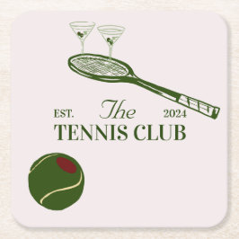 Tennis klubb themed party underlägg papper kvadrat
