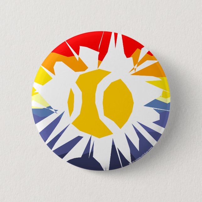 Tennis-knapp med coola boll-design knapp (Framsida)