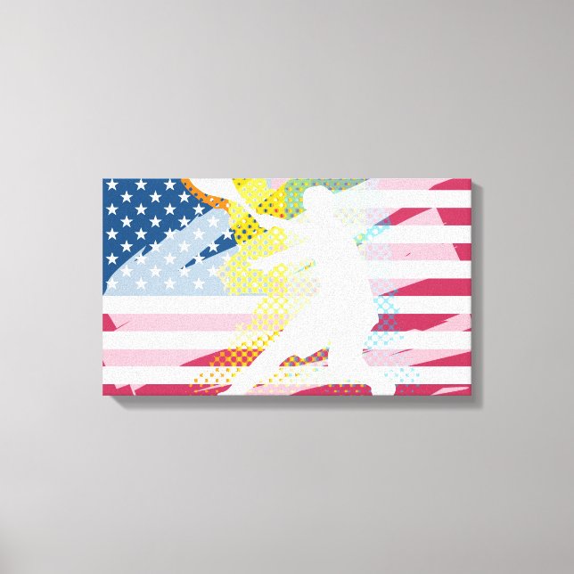 Tennis-konsmålning på canvas (Framsida)