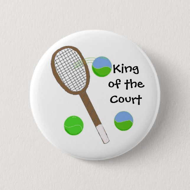 Tennis - Kung på banan Knapp (Framsida)