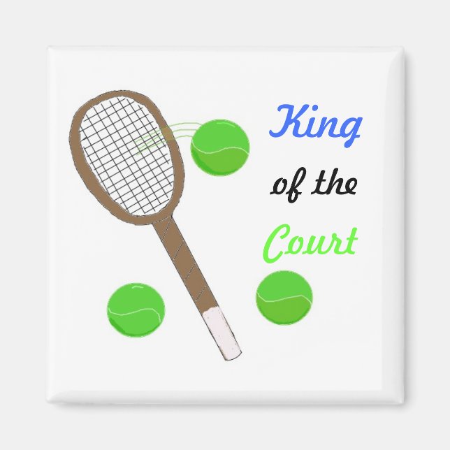 Tennis - Kung på banan Magnet (Framsidan)