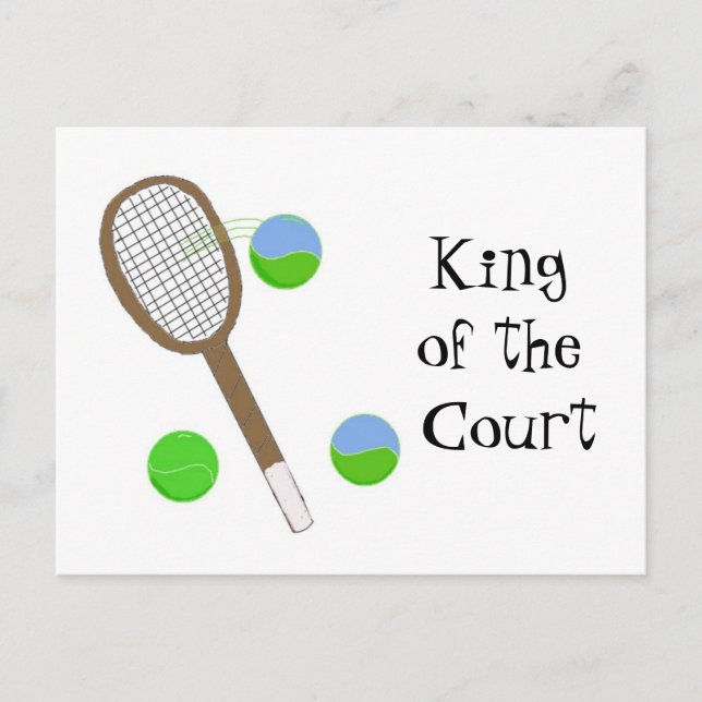 Tennis - Kung på banan Vykort (Framsida)