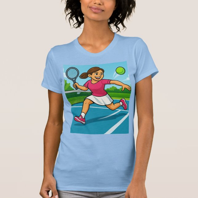 Tennis Lady T Shirt (Framsida)