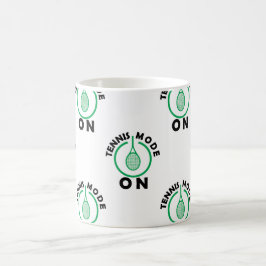 Tennis-läge PÅ grönt/vitt Kaffemugg