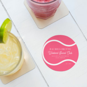 Tennis Land Klubb   Bachelorette Underlägg Papper Rund