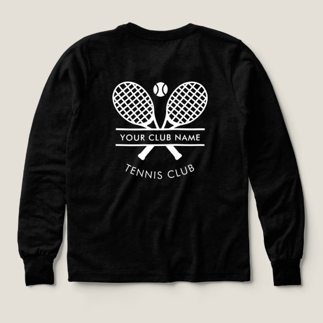 Tennis Land Klubb Namn Anpassningsbar Team T Shirt (Design baksida)