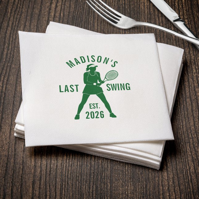 Tennis Last Swing Before the Ring Bachelorette Pappersservett (Skapare uppladdad)