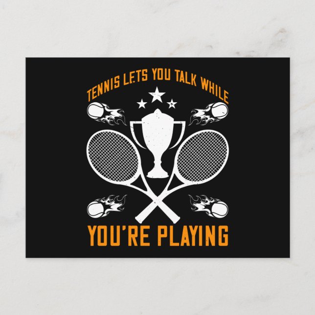 Tennis låter dig prata medan du spelar vykort (Framsida)