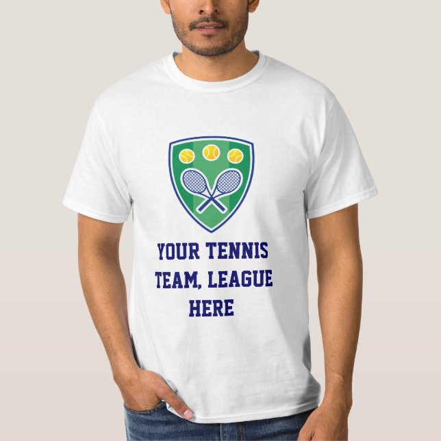 Tennis League T Shirts and Sweaters. Anpassade (Framsida)