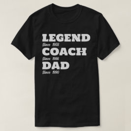 Tennis Legend Coach Pappa - Anpassningsbar Data T- T Shirt