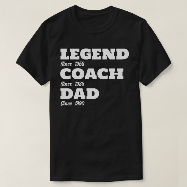 Tennis Legend Coach Pappa - Anpassningsbar Data T- T Shirt (Design framsida)
