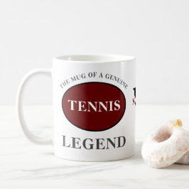 Tennis Legend Monogram Lägg till ditt namn på föde Kaffemugg