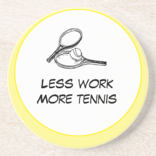 Tennis Less arbetar mer tennis med racket och boll Underlägg
