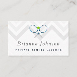 Tennis Lessons Private Coach Sports Social Media Visitkort