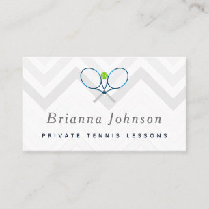 Tennis Lessons Private Coach Sports Social Media Visitkort
