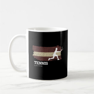 Tennis Lettland Flagga Tennis Player Tennis Kaffemugg