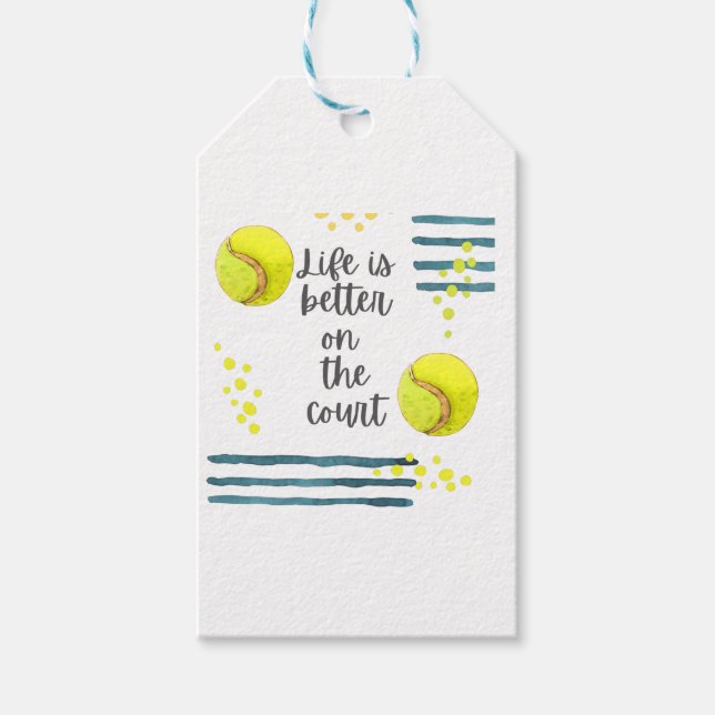 Tennis Life är bättre på domstolen. Presentetikett (Framsidan)