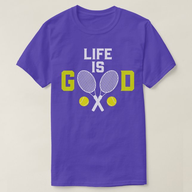 Tennis Life är Bra Racket Funny T Shirt (Design framsida)