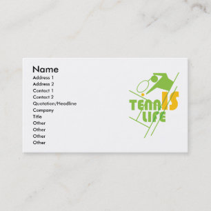 TENNIS_LIFE VISITKORT
