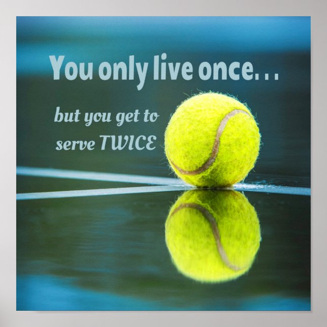 Tennis live gång Server två gånger, Tennis Boll, C Poster (Framsidan)