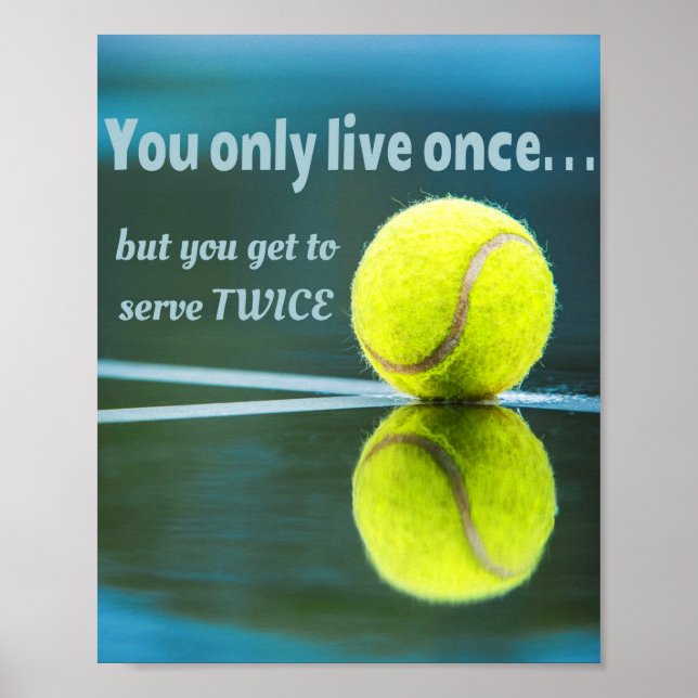 Tennis live gång Server två gånger, Tennis Boll, C Poster (Framsidan)