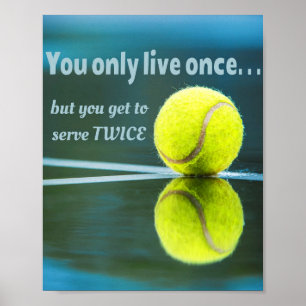 Tennis live gång sever två gånger, Tennis Boll, Poster