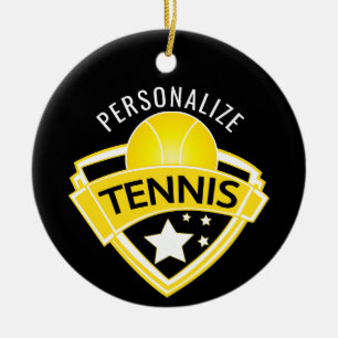 Tennis 🎾 Logotyp Design Julgransprydnad Keramik