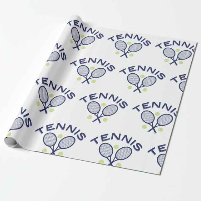 Tennis Logotyp Presentpapper (Utrullad)
