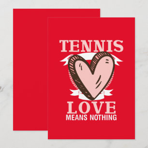 Tennis Love betyder ingenting för Alla hjärtans da Julkort