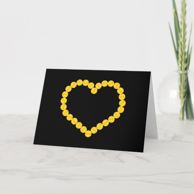 Tennis Love Heart - Alla hjärtans dag Kort (Framsida)