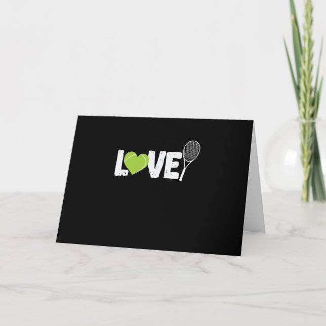 Tennis "Love" Tennisschläger Kort (Framsida)