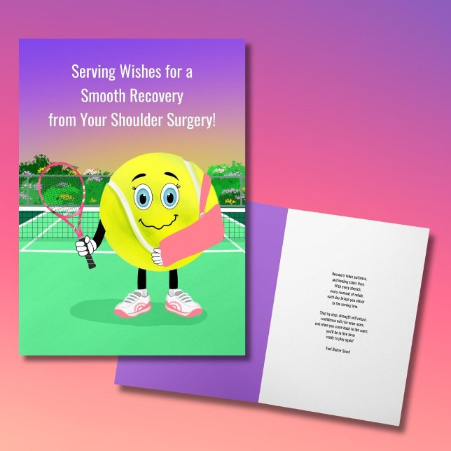 Tennis Lover Shoulder Surgery Get Well Kort (Skapare uppladdad)