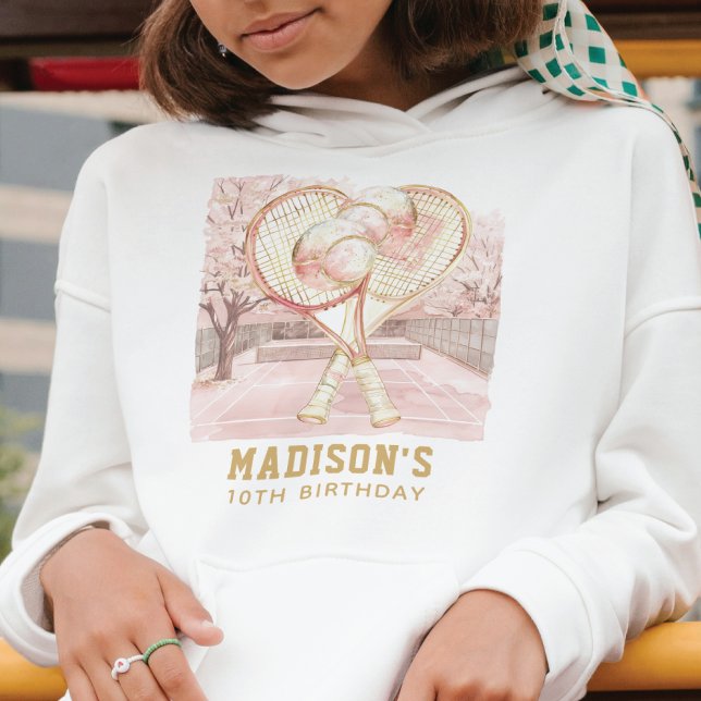 Tennis Luxury Girl Birthday Personalized T Shirt (Skapare uppladdad)