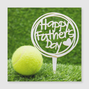 Tennis Lycklig Far dag på grönt gräs